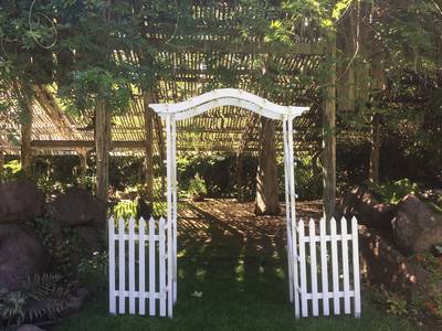 White Wooden Arch